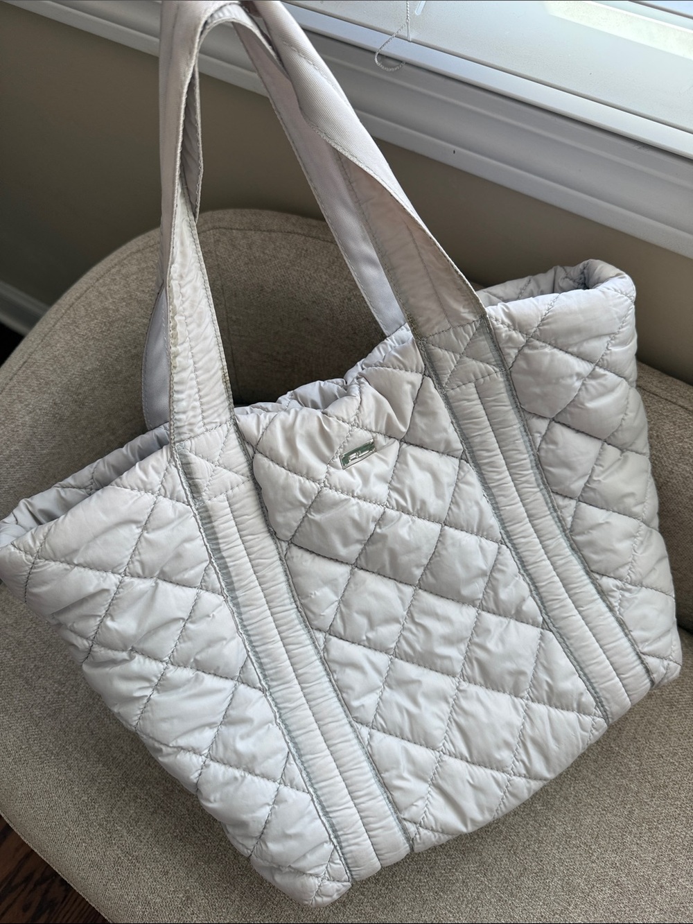 Ralph Lauren Quilted Tote in Light Beige